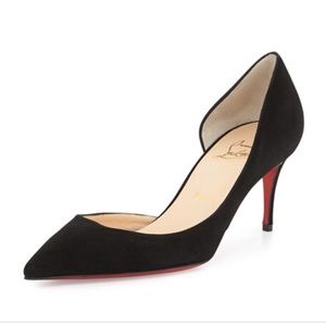Louboutin black kitten heels